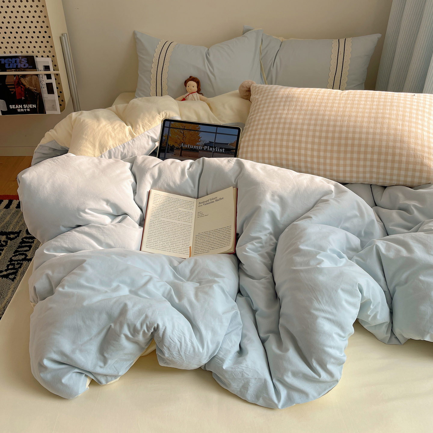 安懒懒ins风全棉纯棉四件套