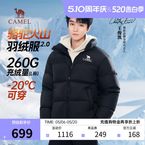 骆驼羽绒服加厚防风男