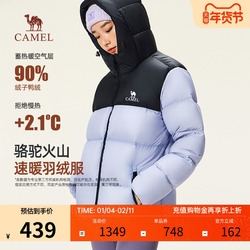 骆驼羽绒服加厚保暖黑色