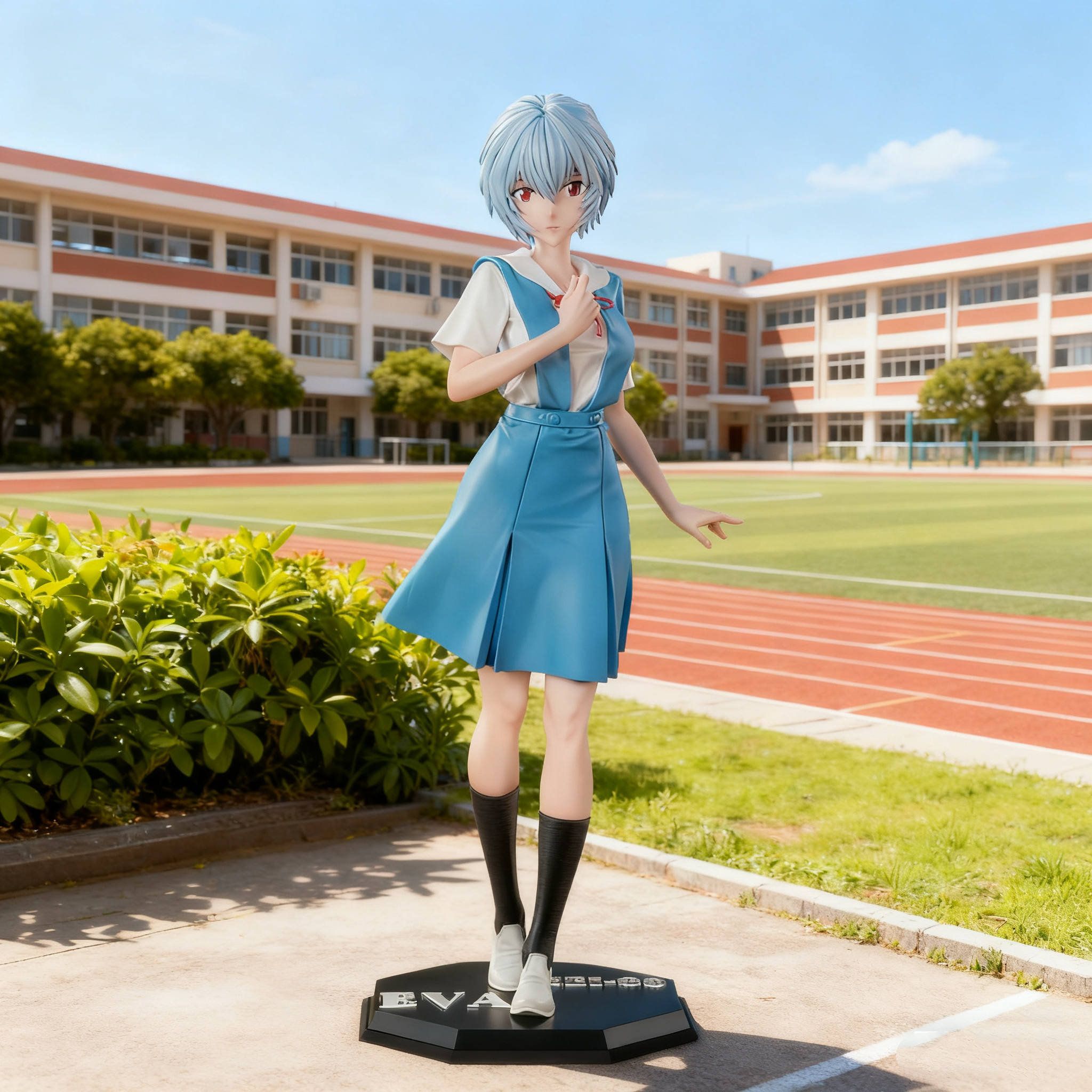 新世纪福音战士EVA 凌波丽 校服美少女手办 GK模型潮玩手办周边