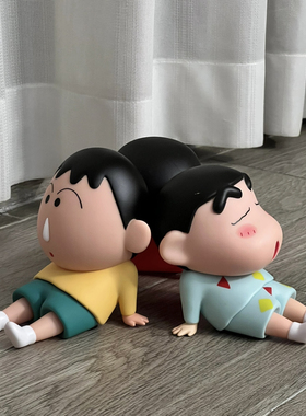 【拾壹】蜡笔小新阿呆手机支架日漫GK手办桌面摆件野原新之助公仔