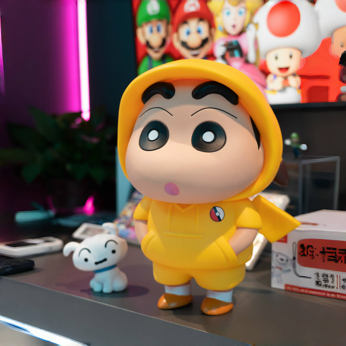 【拾壹】蜡笔小新变身COS皮卡丘潮玩卡通公仔手办GK模型摆件礼物,家居饰品,桌面摆件,淘宝优惠券,粉丝福利购,淘宝优惠卷