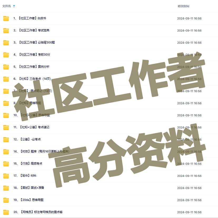 社区工作者25网课程视频题库名师精讲冲刺课电子资料三色笔记题库