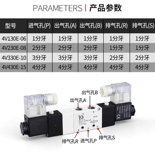 电磁阀4V130E06 4V230E08 4V230E06 4V330E08 4V330E10-4V430E15B