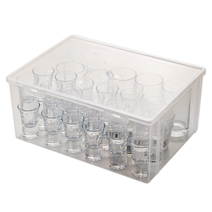 酒杯收纳盒透明茶杯茶壶杯架防尘神器酒盅收纳箱白酒杯酒具存放盒