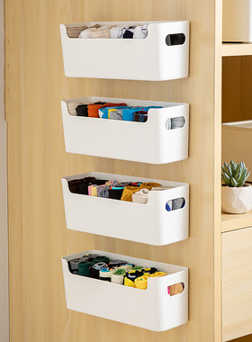 壁挂式内衣内裤袜子收纳盒家用免打孔衣柜门内整理盒悬挂收纳神器