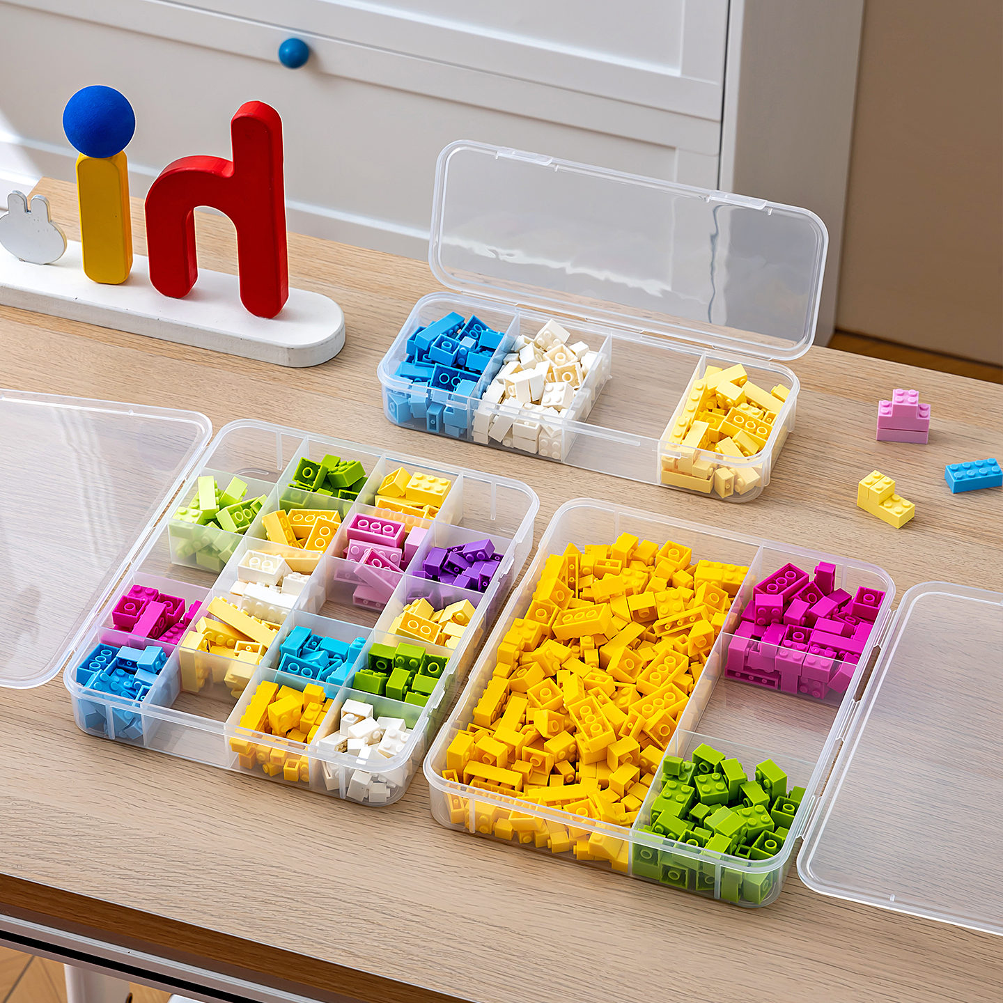 儿童积木收纳盒分类整理盒
