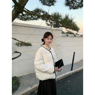 JeJuna炸鸡欧尼 忍冬与印蒿 白鸭绒羽绒服女白色时尚宽松短款外套