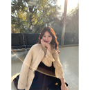 磨毛蕾丝立领内搭上衣小花边气质打底衫 JeJuna炸鸡欧尼 融雪松木