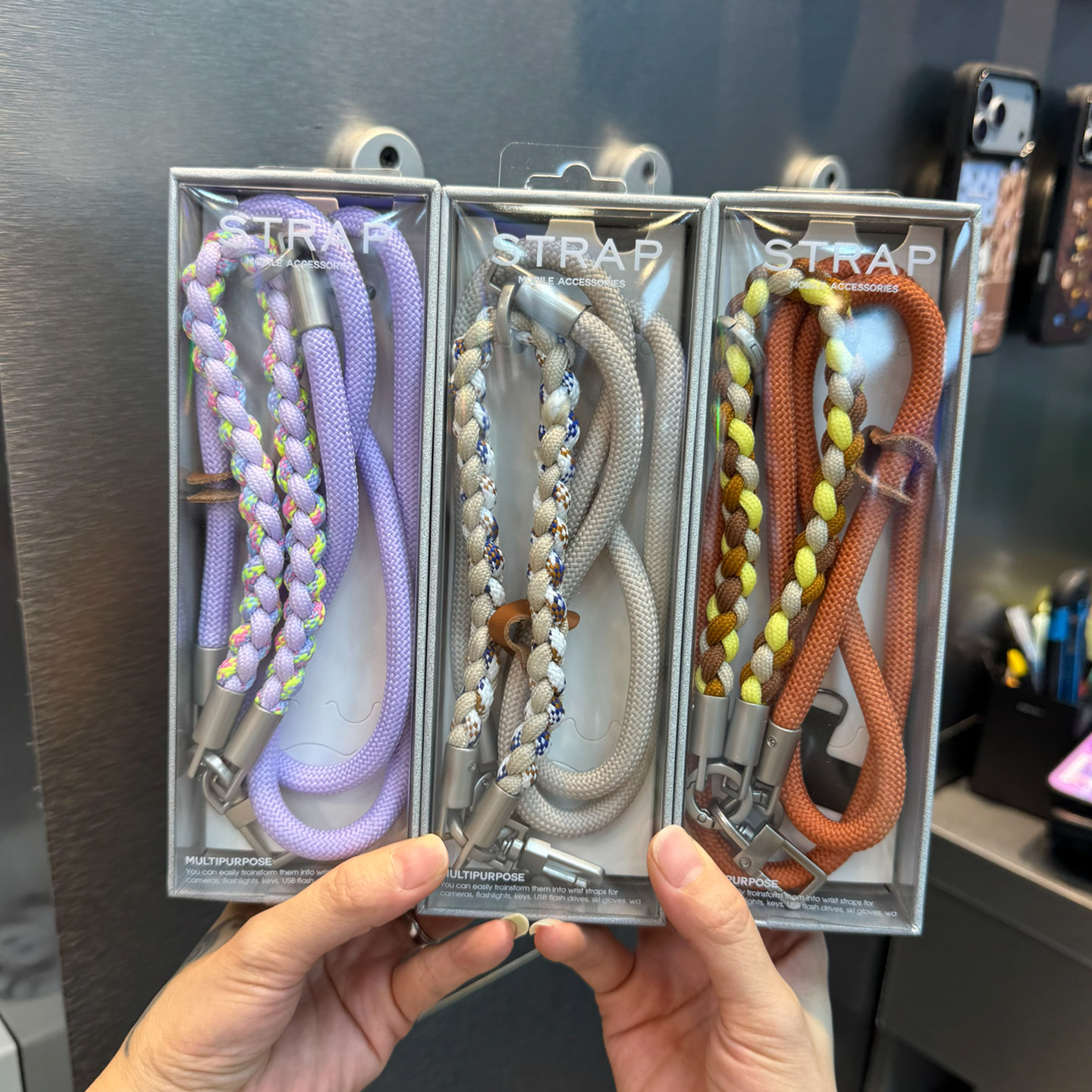 日系编织新款手机挂绳情侣款