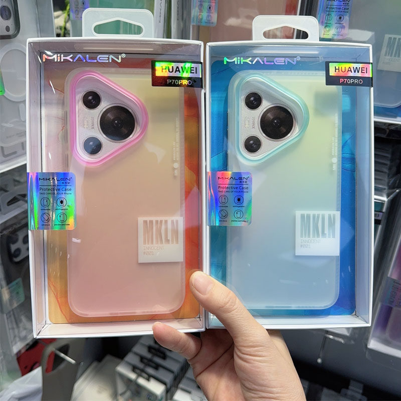 【米卡伦】lanwk适用华为P70Pro手机壳新款P70透明果冻彩色创意保护套Pro简约超薄高级壳全包防摔磨砂保护壳