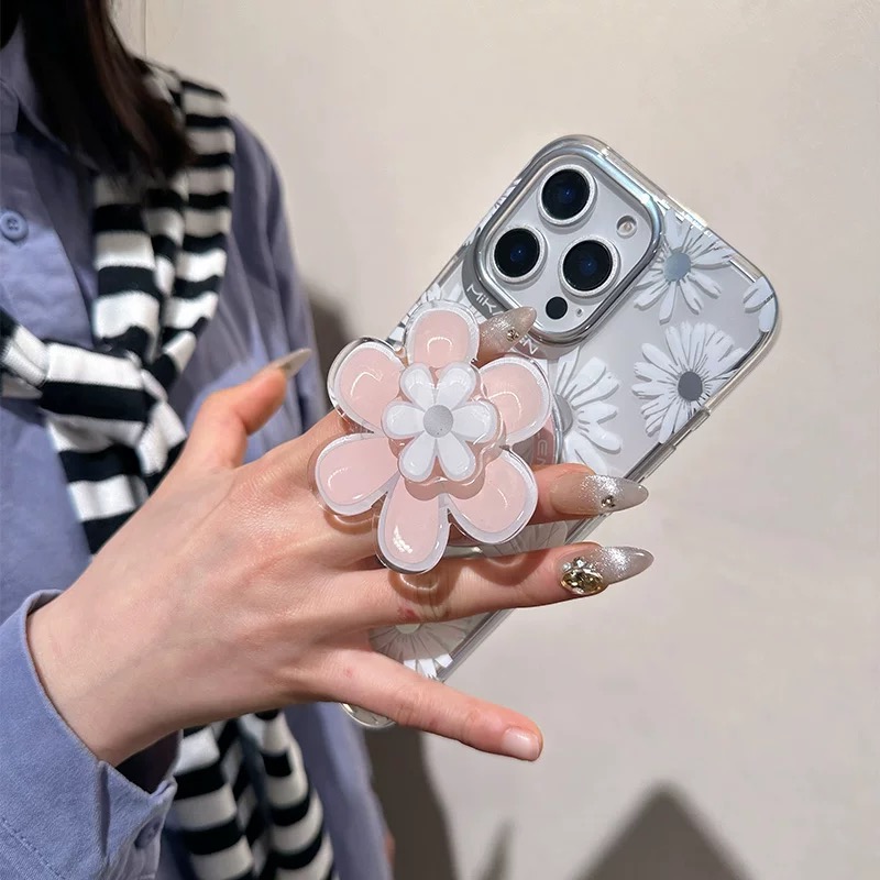 花朵磁吸手机壳支架可旋转桌面