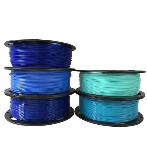 卓普3d打印耗材 蓝色系 pla耗材3d打印材料1.75mm1kg3D高温打印笔