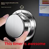 厨房计时器烹饪带磁力家用不锈钢大声音定时提醒闹钟倒计时间管理