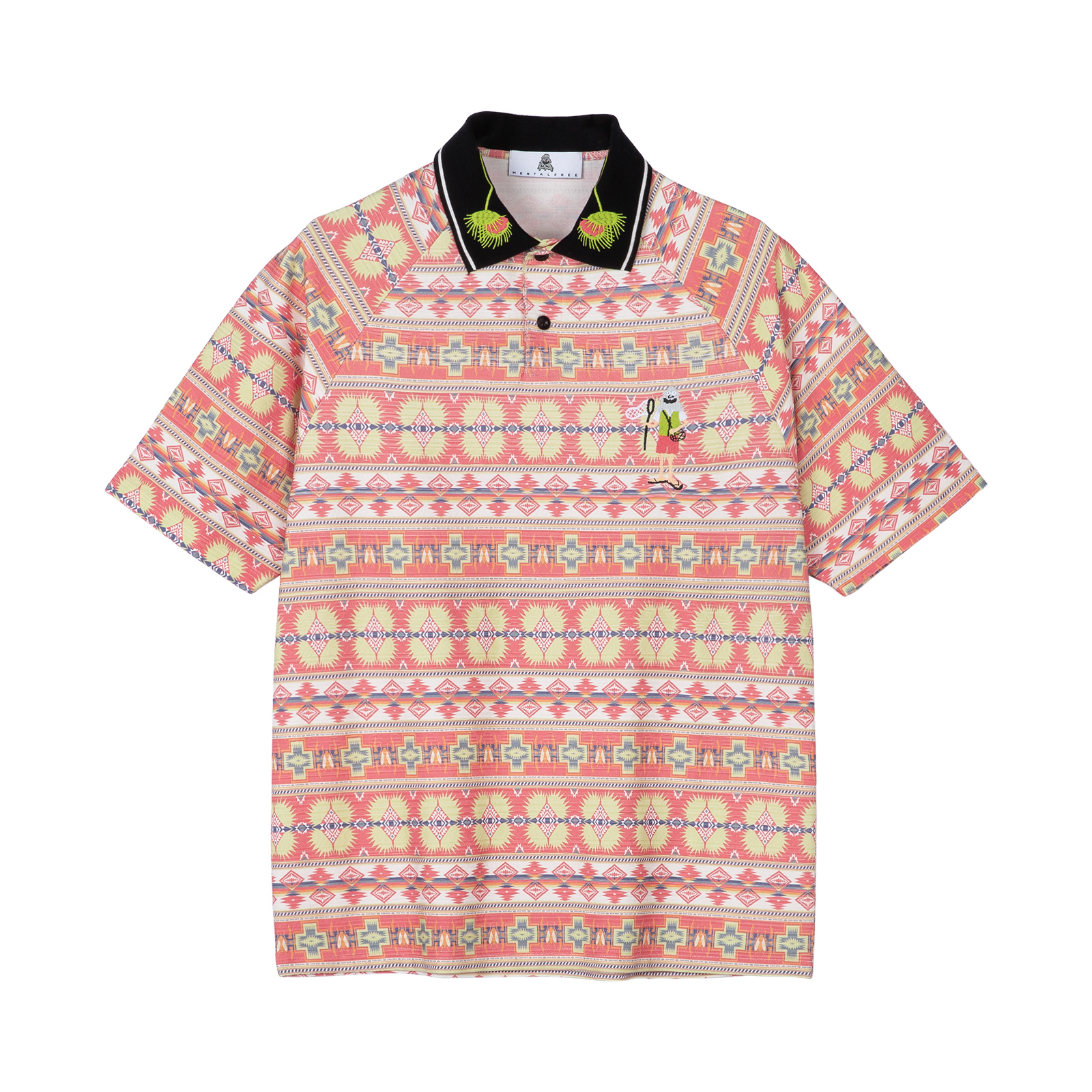 MENTAL FREE 25SS 捕蝇草提花满印刺绣POLO