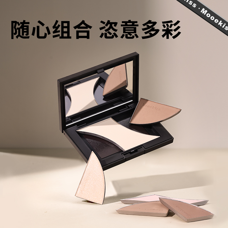 【老客回购】Mooekiss木柯诗哑光高光阴影专业修容盘三色一体盘