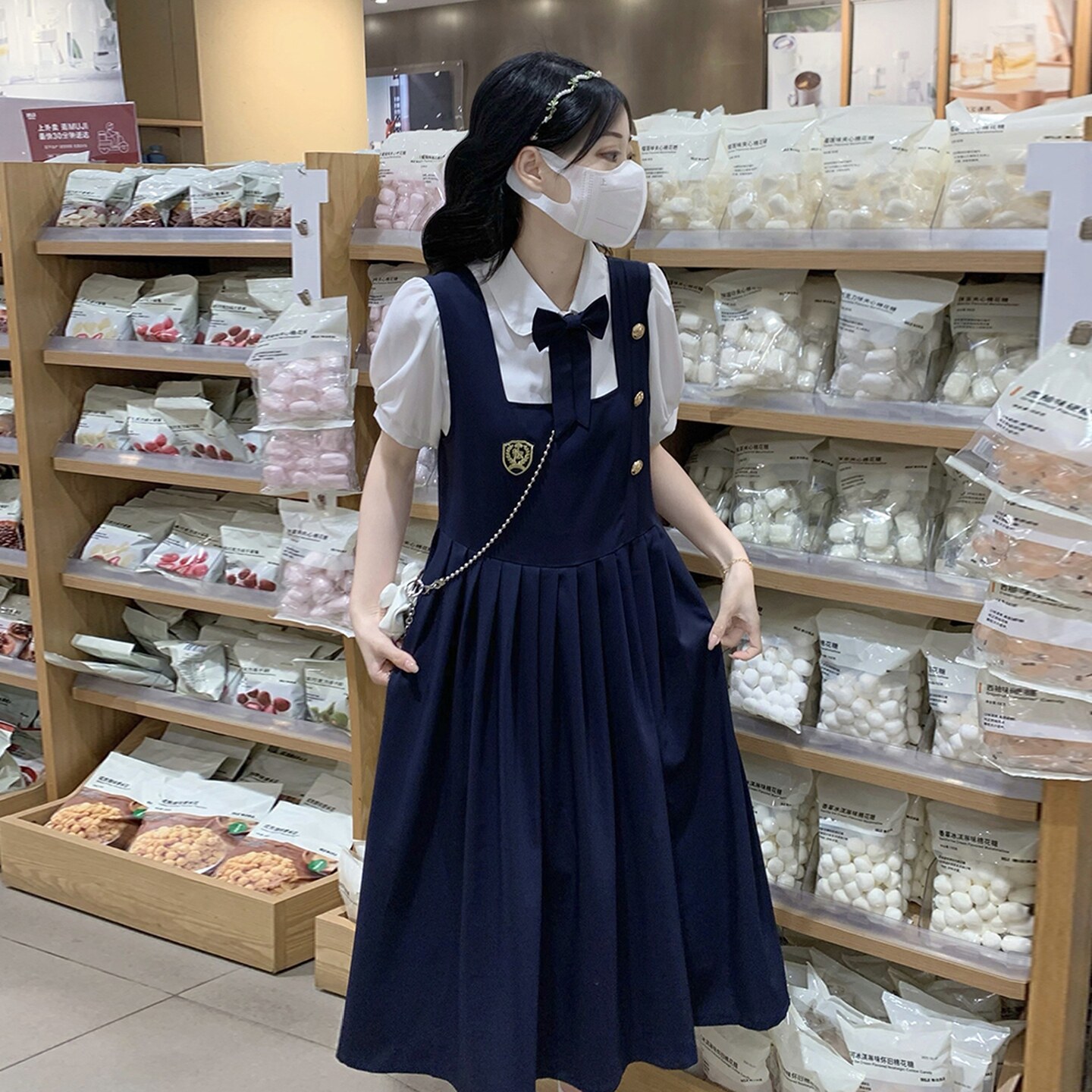少女学院风连衣裙夏装2026新款JK套装裙表演服初高中学生背带裙子图片