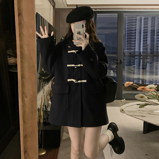 15少女短款呢子大衣女大童秋冬装14初中生韩版时髦小个子毛呢外套