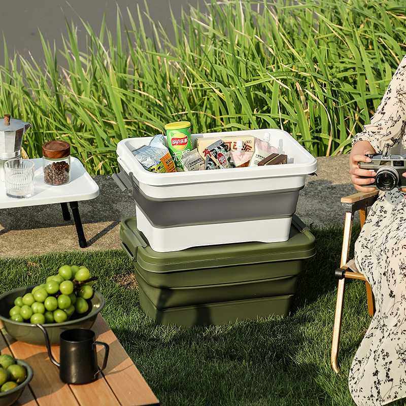 新款直销露营野餐篮子网红户外折叠篮带小桌板置物箱车载收纳箱8,户外/登山/野营/旅行用品,露营折叠箱,淘宝优惠券,粉丝福利购,淘宝优惠卷