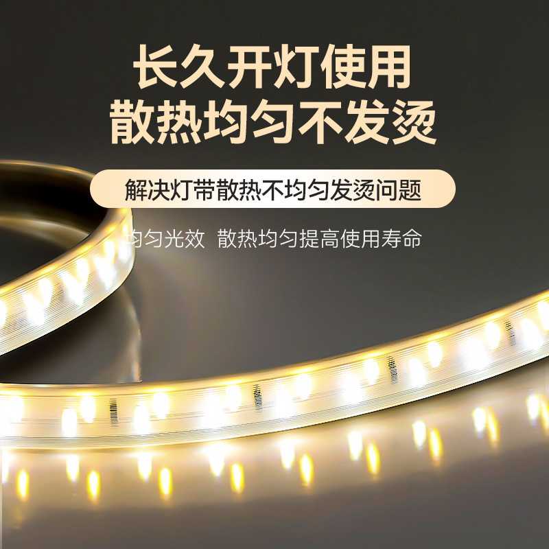 新款直销led灯带七彩变色双排红蓝单排全铜5730防水120珠暖光室内
