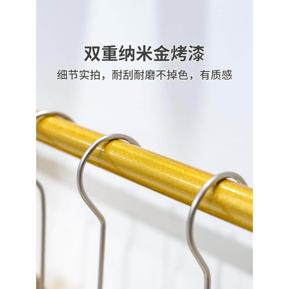 新款直销中岛服装展示架铁艺金色弧形货架中间摆放高低流水台女装