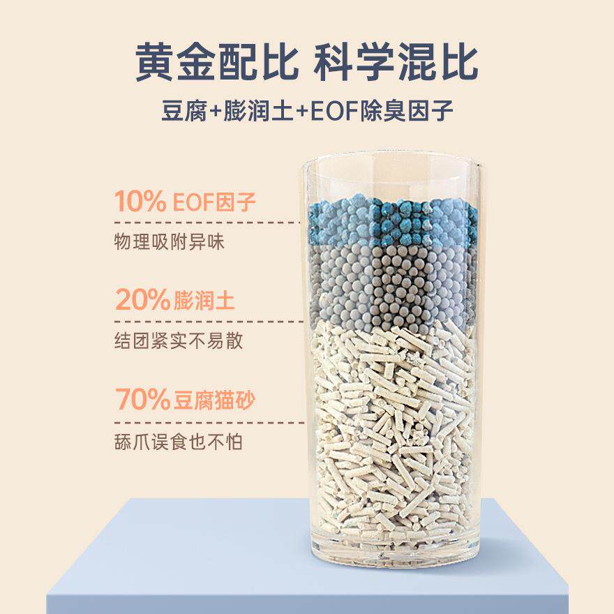 新款直销混合猫砂混合豆腐膨润土猫砂活性炭原味奶香绿茶猫砂