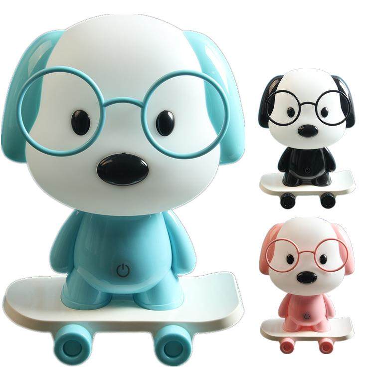 新款直销LED滑板卡通台灯三档触摸护眼台灯儿童小夜灯宝宝喂奶灯