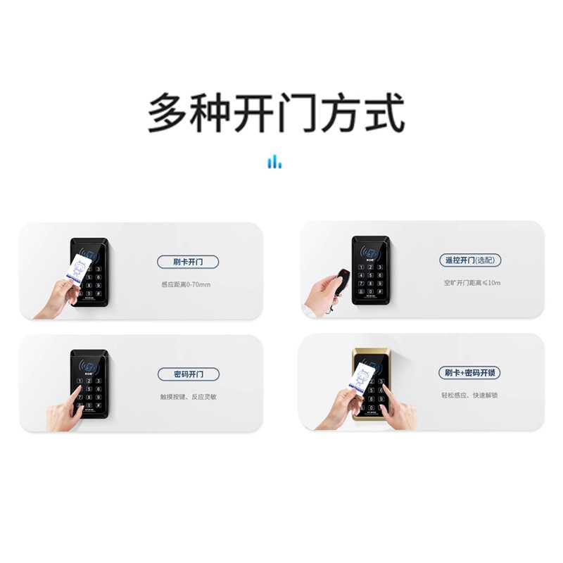 新款直销KOB无线门禁系统一体机免布线id刷卡密码锁玻璃磁力锁门