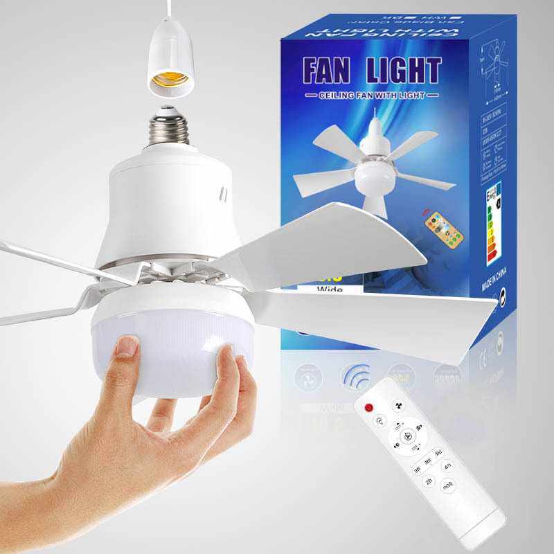 新款直销2024跨境新款小风扇灯E27螺口吊扇灯扇叶可拆卸卧室客厅,家装灯饰光源,风扇灯,淘宝优惠券,粉丝福利购,淘宝优惠卷