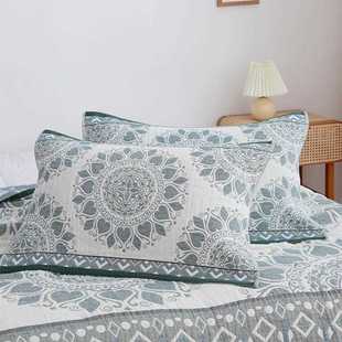 新款直销枕巾纱布棉 乾清花枕巾四层单人情侣枕头巾柔软透气床上