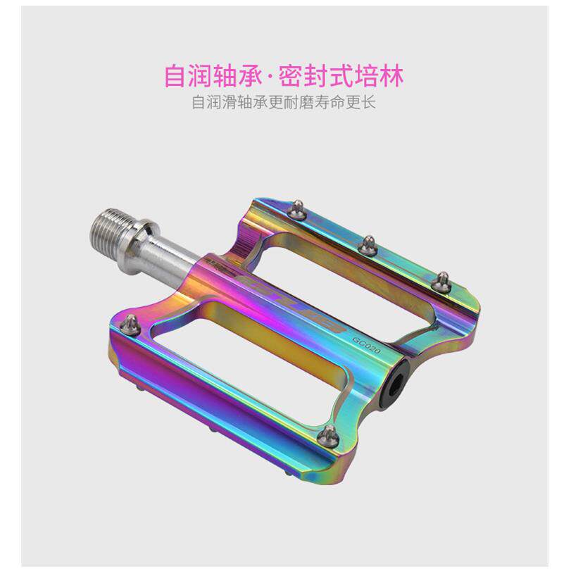 新款直销GUB 山地自行车脚踏板 端轴承三培林炫彩脚踏 铝合金 脚