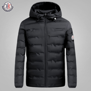 蒙口宁轻薄羽绒服男款2024秋冬新款白鸭绒薄款保暖时尚连帽外套女