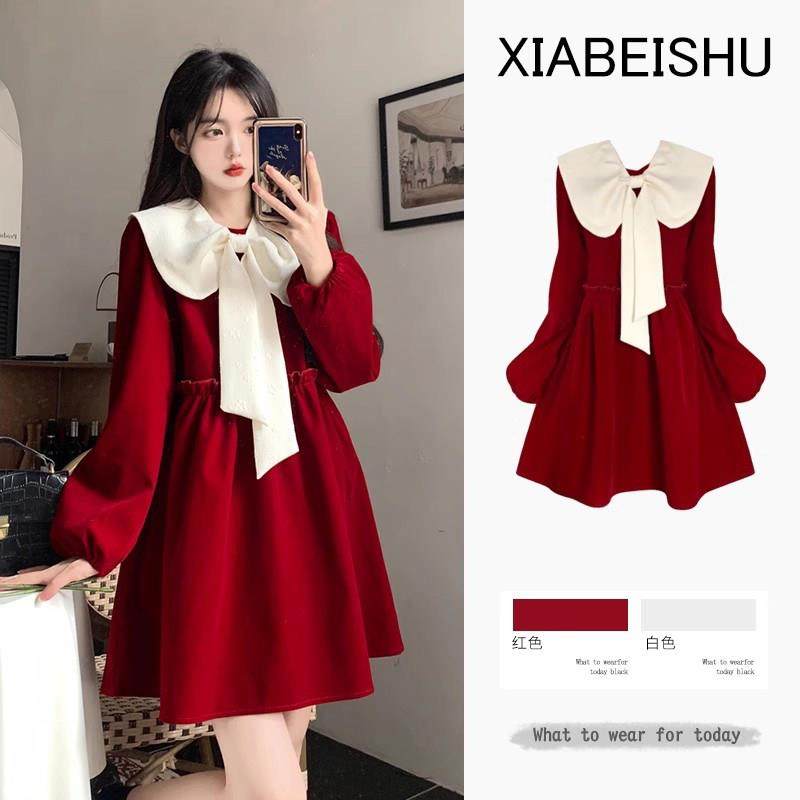 大码高级感新年战袍红色连衣裙女春秋冬季胖mm小个子订婚礼服裙子,运动/瑜伽/健身/球迷用品,瑜伽短裙,淘宝优惠券,粉丝福利购,淘宝优惠卷