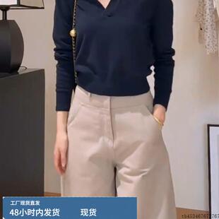 时尚气质设计感翻领长袖小衫2025秋季新款修身显瘦高级感上衣女款