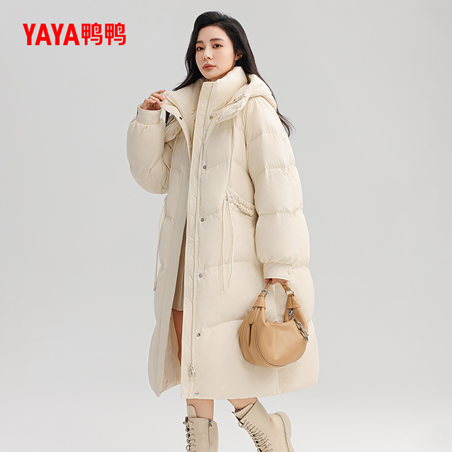 鸭鸭羽绒服女冬季新品长款