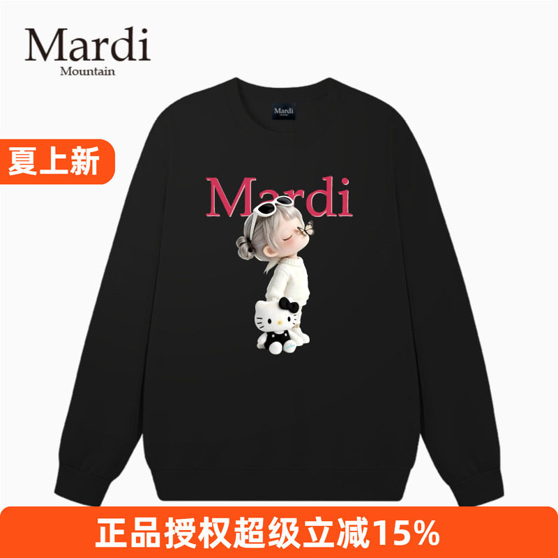 官方授权正品Mardi Mountain 韩国26夏新款情侣卫衣纯棉圆领长袖图片