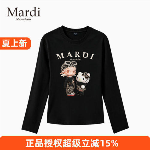 官方授权正品Mardi Mountain 韩国26夏新款情侣针织T恤圆领长袖女