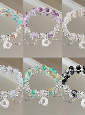 爆款清冷星星水晶月亮手链女小众设计感清新甜美百搭手串手饰