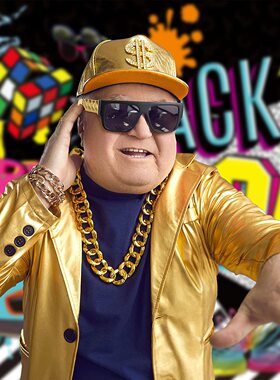 嘻哈浮夸朋克合金项链链条眼镜戒指手链套装