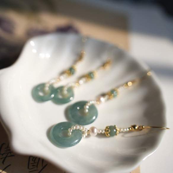 热销须臾居平耳坠宫廷风耳钩古风汉服配饰中式复古耳饰女