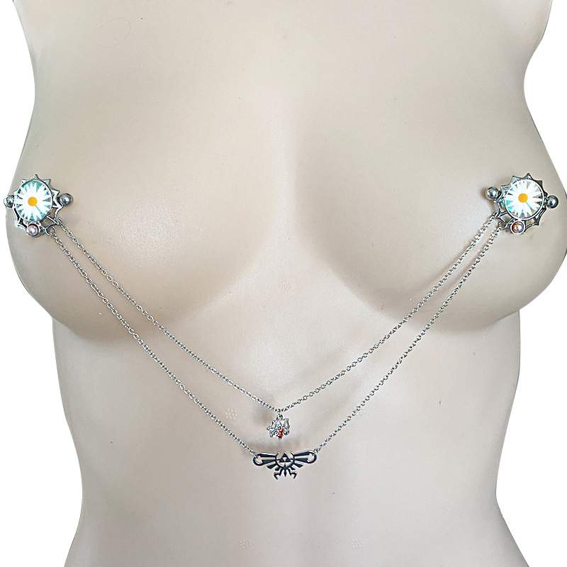 getta欧美手铐乳链胸钉心形蝙蝠乳环人体穿刺饰品厂家