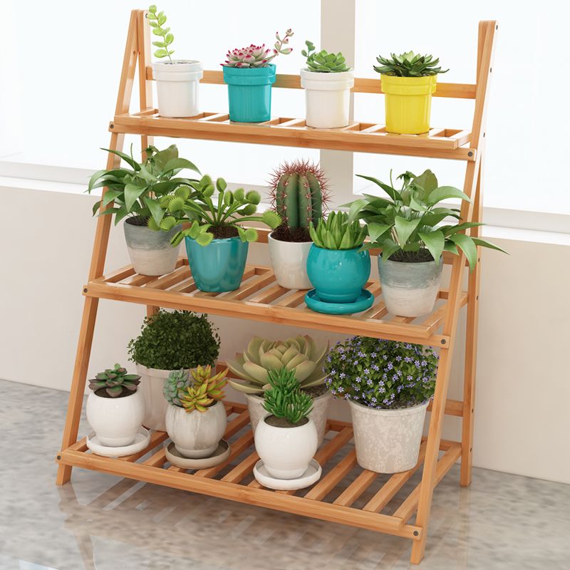 新品阳台实木花架多层室内折叠花盆架多肉绿萝落地式组装置物架锦