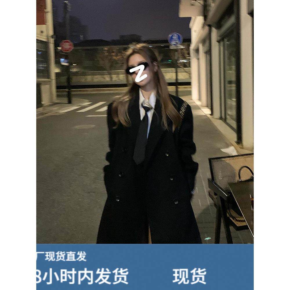 赫本风黑色毛呢外套女中长款秋冬羽绒内胆高级感加厚正肩呢子大衣,运动/瑜伽/健身/球迷用品,广场舞套装,淘宝优惠券,粉丝福利购,淘宝优惠卷
