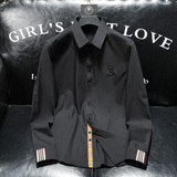 2025春季休闲长袖衬衫男加大码（M-6XL）QT6015-3305-P120沙发图，男装衬衫，钱塘6015（原D203）