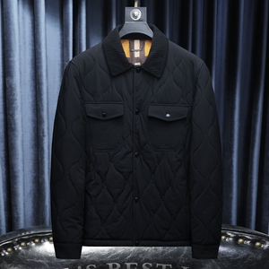 2025秋冬男士修身衬衫翻领棉衣外套棉服6015-95003-P225沙发图片