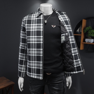 2025秋冬男士修身衬衫翻领棉衣外套棉服6015-92027-P145图片