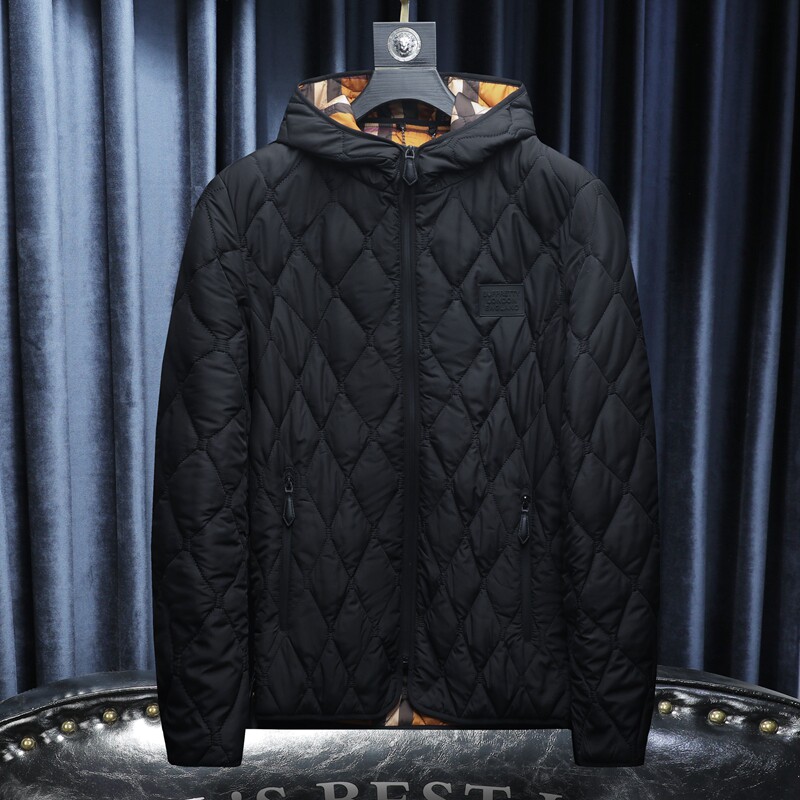 2025秋冬男菱格轻薄款修身连帽棉衣外套棉服6015-31101-P210沙发,男装棉衣,钱塘6015（原D203）