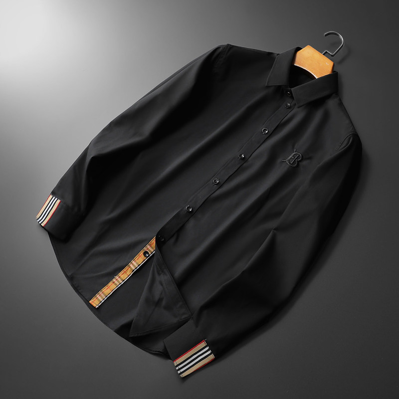 2025秋季商务休闲长袖衬衫男加大码（M-6XL）QT6015-3305-P120,男装衬衫,钱塘6015（原D203）