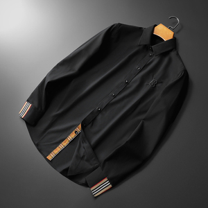 2025秋季商务休闲长袖衬衫男加大码（M-6XL）QT6015-3305-P120图片