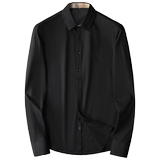 2025春季款商务休闲长袖衬衫男加大码（M-6XL）QT6015-3307-P120，男装衬衫，钱塘6015（原D203）